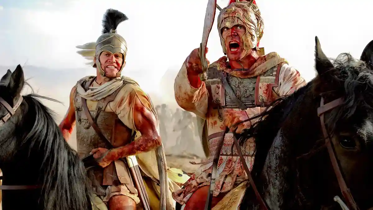 Alexander der Große in einer Schlachtszene.